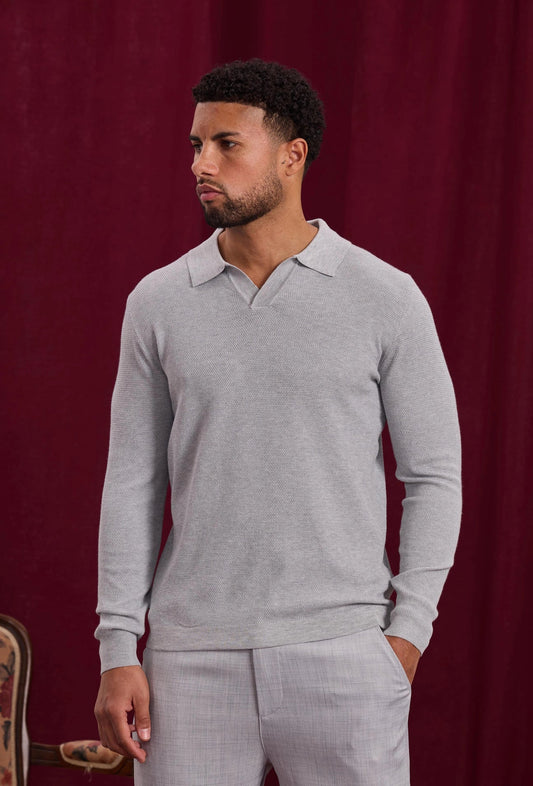 Morvello longsleeve polo - Grijs